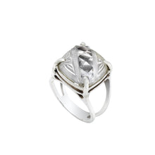 Load image into Gallery viewer, Pontiel Jewelry | Gabrielle Ring | Prong Setting and Frosted Clear Glass