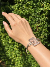 Load image into Gallery viewer, Astrid Bracelet with Clear Cubist Glass
