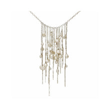 Load image into Gallery viewer, Falling Water Necklace with Freshwater Pearls in White
