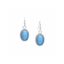 Load image into Gallery viewer, Scarab Earrings with Turquoise Cherry Brand Glass
