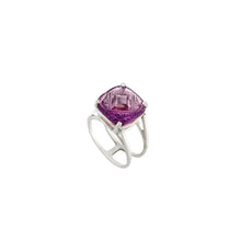 Load image into Gallery viewer, Emile Ring with Amethyst Colored Glass
