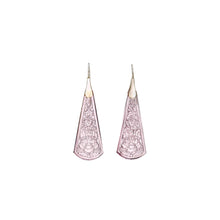 Load image into Gallery viewer, Dahlia Earrings with Amethyst Glass
