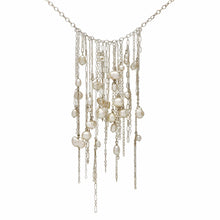 Load image into Gallery viewer, Pontiel Jewelry | Handmade White Falling Water Necklace with Freshwater Pearls 
