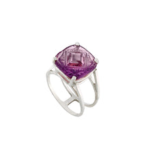 Load image into Gallery viewer, Pontiel Jewelry | Emile Ring with Art Deco Amethyst Colored Glass
