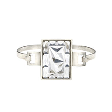 Load image into Gallery viewer, Pontiel Jewelry | Astrid Bracelet with Clear Cubist Glass in Sterling Silver
