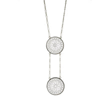 Load image into Gallery viewer, Alexandra Necklace with Molded Floral Glass Medallions
